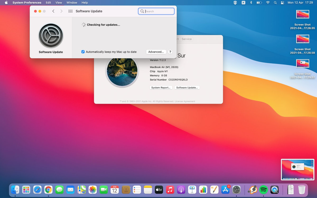 אם קיימים עדכונים זמינים, יהיה ניתן ללחוץ על Update
